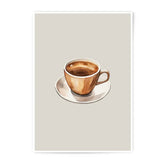 Watercolor Coffee Cup Photographic Prints, Kitchen Art, Coffee Lover Gift, Minimalist Decor, Cafe Wall Art, Morning Ritual - Tawshia